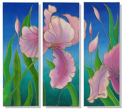 Dafen Oil Painting on canvas flower -set325